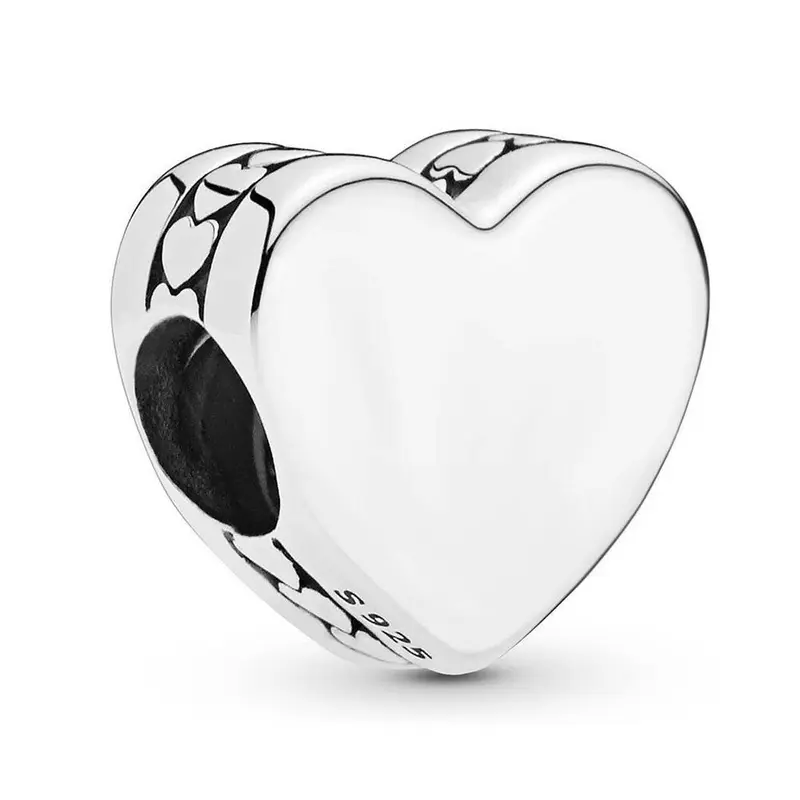 Pandora Graveerbare Hart Bedel zilver 792015