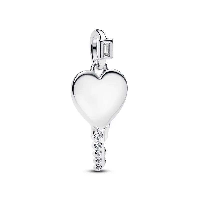 Pandora Graveerbare Hart Sleutelvormige Hanger zilver 394353C01