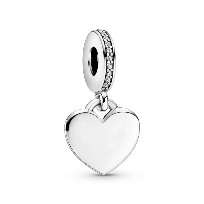 Pandora Graveerbare hartvormige hangende bedel zilver 798761C01