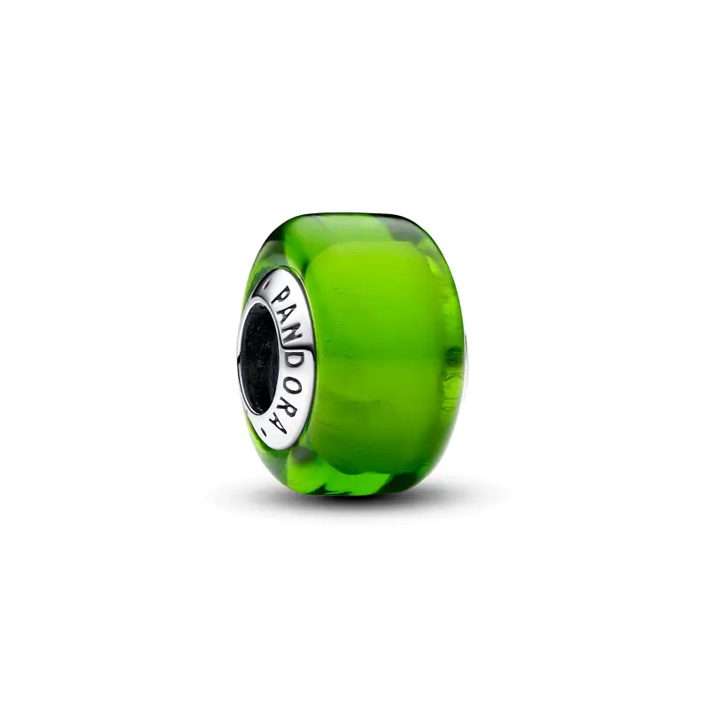 Pandora Groene minibedel van muranoglas zilver 793106C00