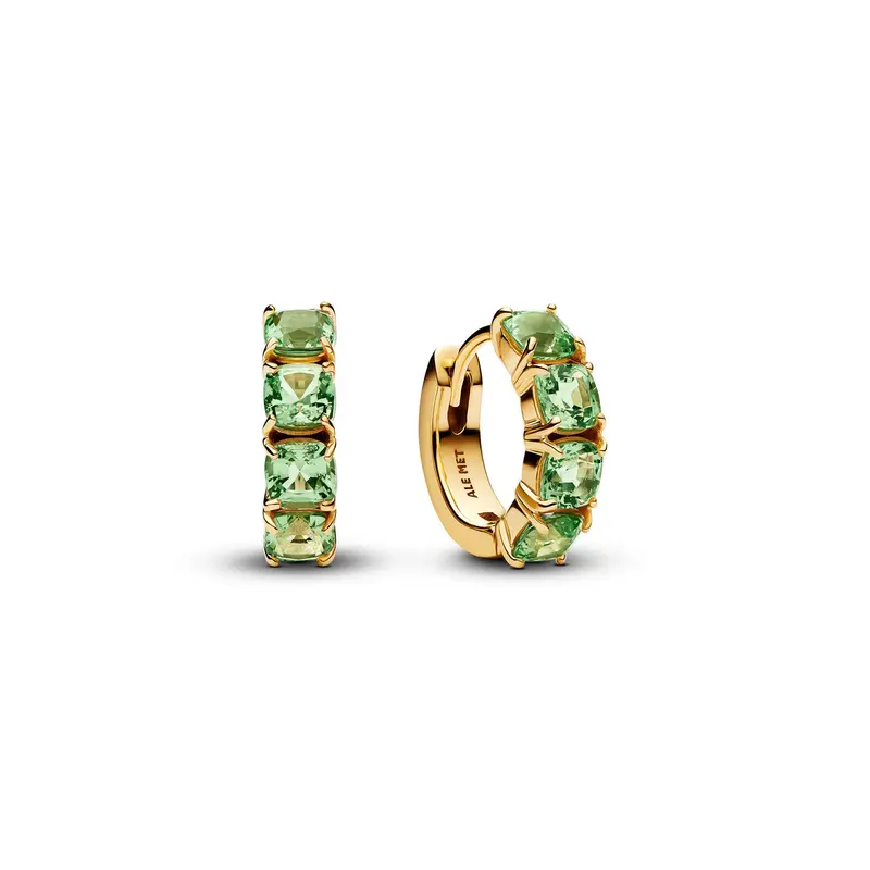 Pandora Groene oorbellen goudverguld 263851C01