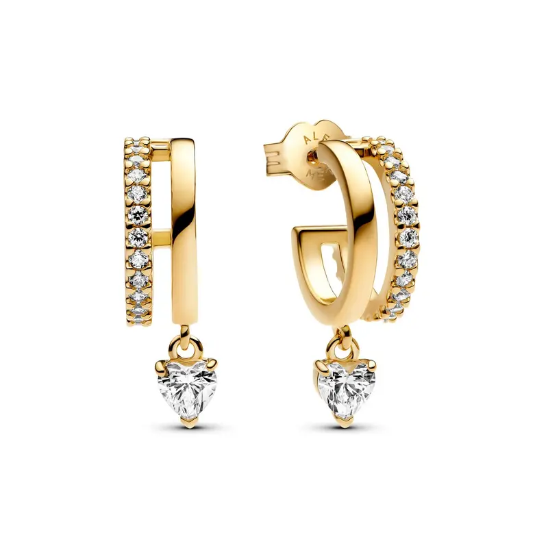 Pandora Hangend Hart Oorbellen goudverguld 263685C01