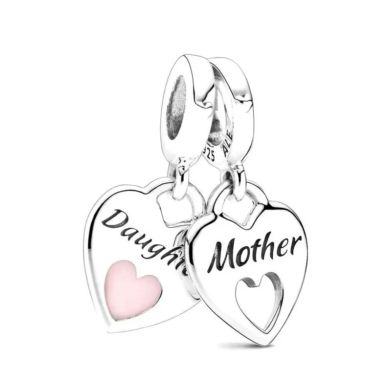 Pandora Hangende Bedel Gedeeld Dubbel Hart zilver 799187C01