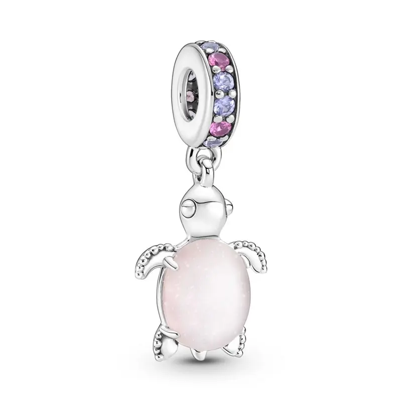Pandora Hangende Bedel Roze Zeeschildpad Muranoglas zilver 798939C02