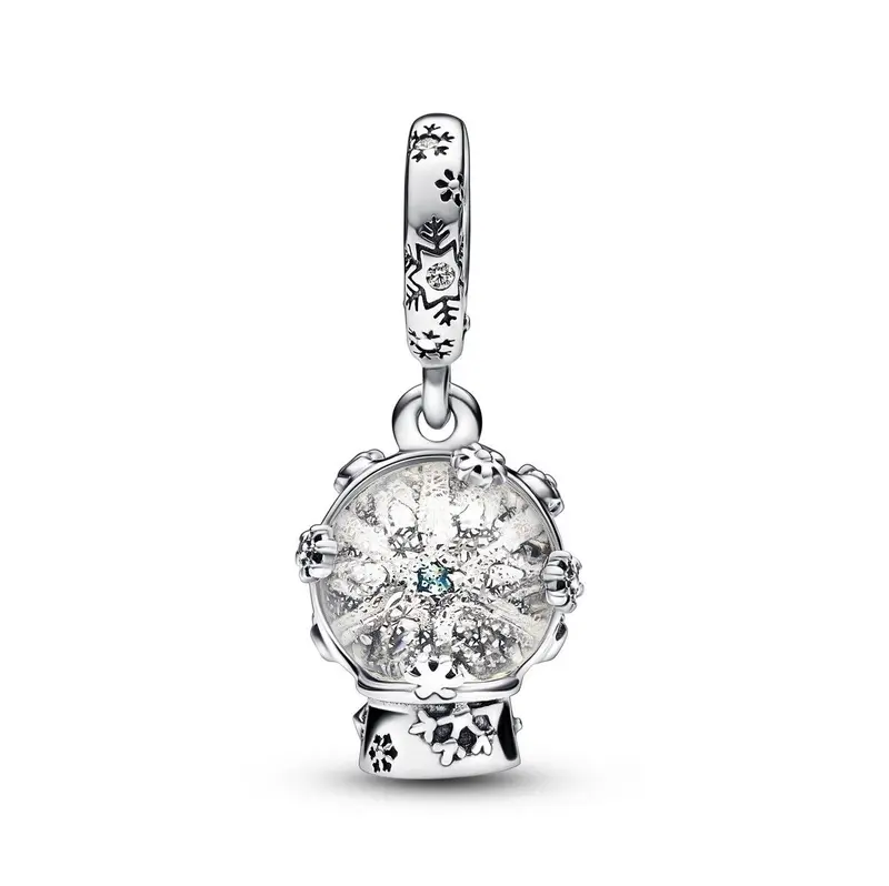 Pandora Hangende Bedel Sneeuwbol met Sneeuwvlok zilver 792369C01