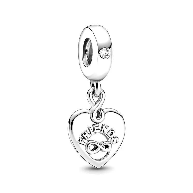 Pandora Hangende Bedel Vrienden Voor Altijd Hart zilver 799294C01