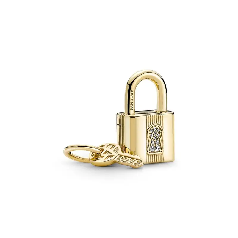 Pandora Hangslot & Sleutel Hangende Bedel goudverguld 760088C01