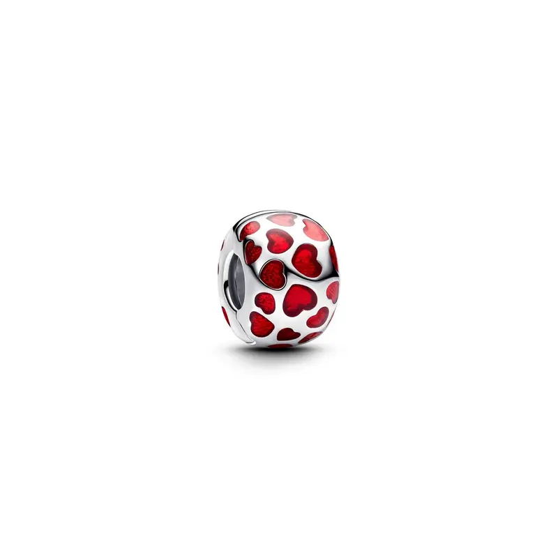 Pandora Harten Ronde Clip Bedel zilver 793679C01