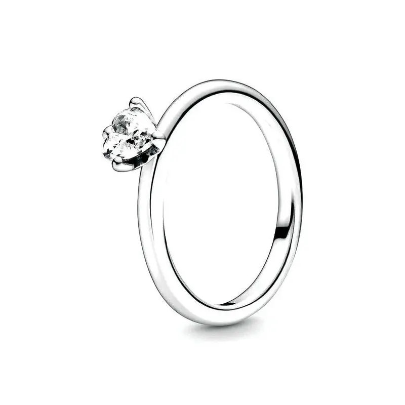 Pandora Helder Hart Solitair Ring zilver 198691C01