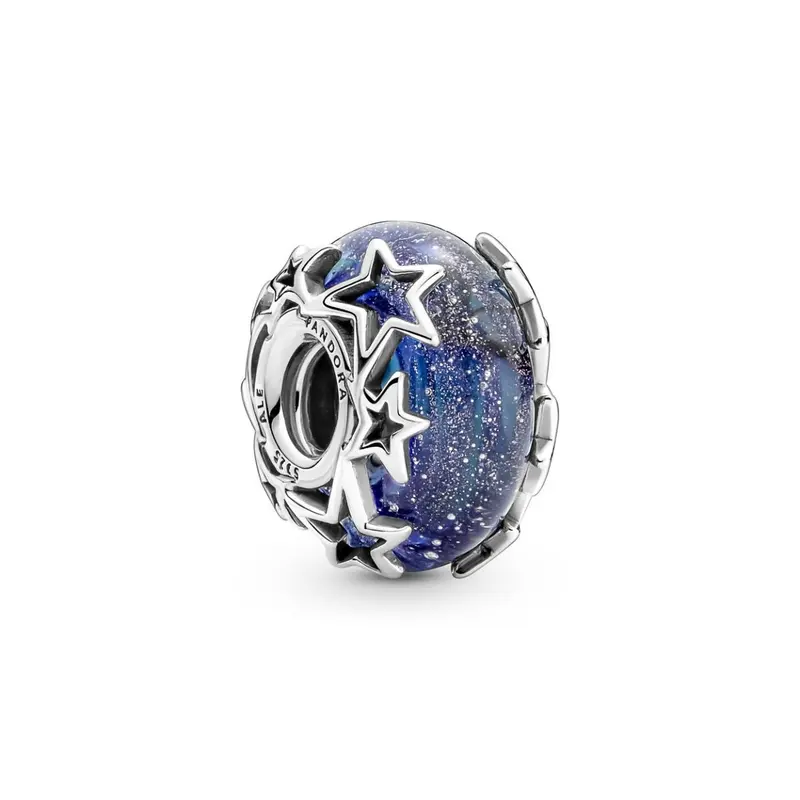 Pandora Hemelsblauw & Ster Murano Bedel zilver 790015C00