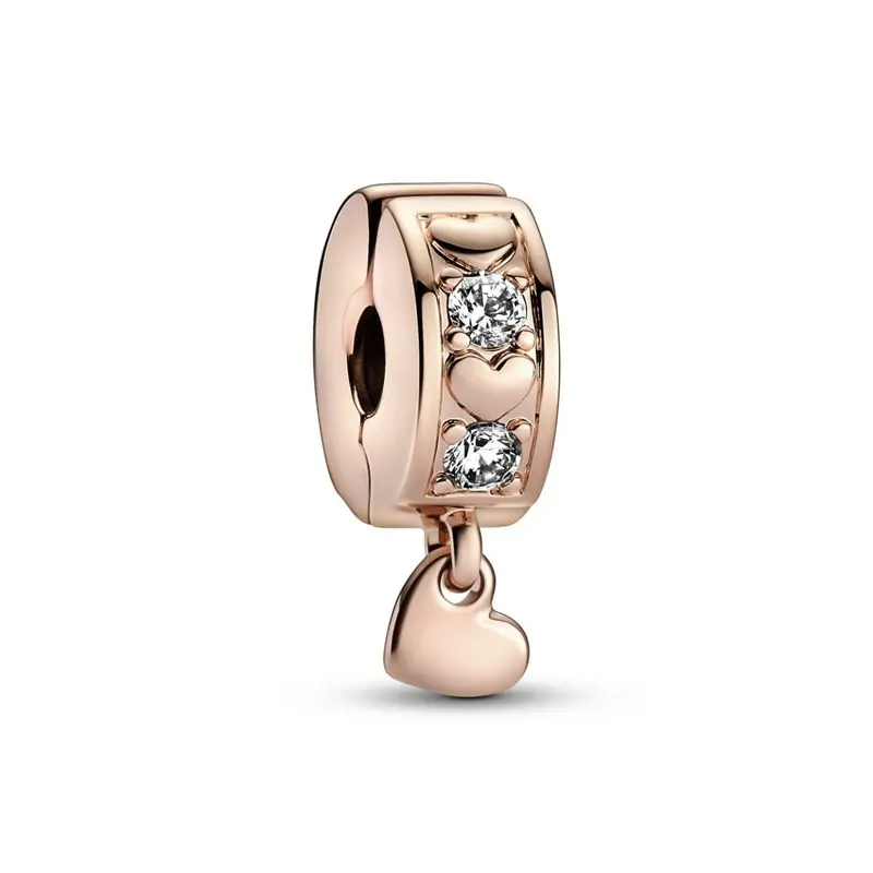 Pandora Infinite Hearts Sparkling Hangende Clipbedel roségoudverguld 782253C01