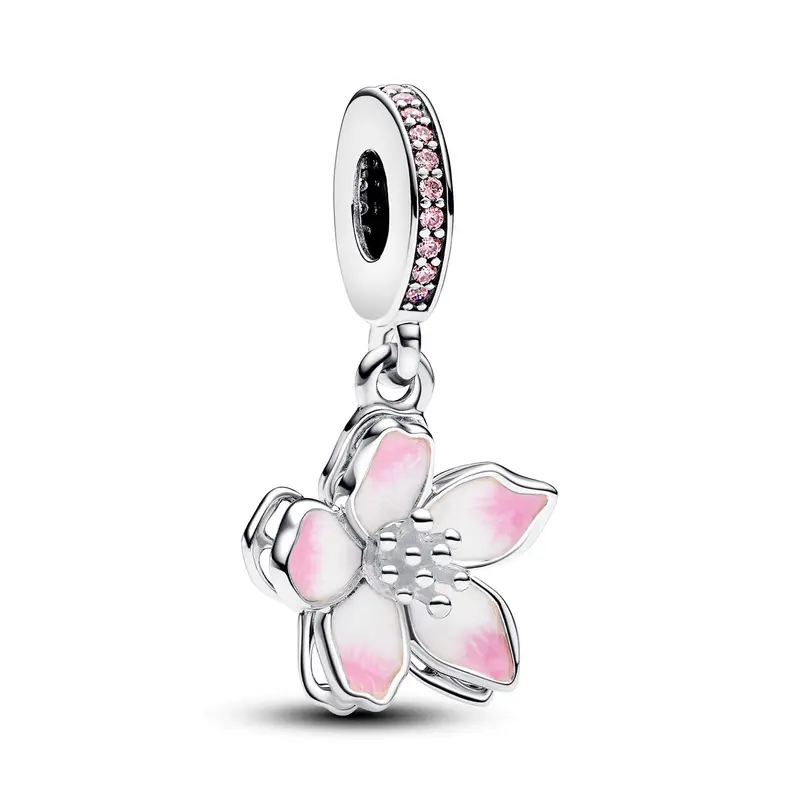 Pandora Kersenbloesem Hangende Bedel zilver 790667C01