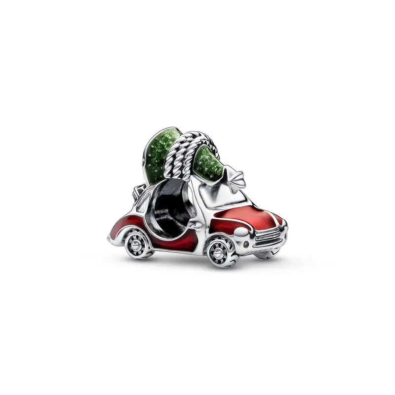 Pandora Kerstbedel Auto met Kerstboom zilver 792358C01