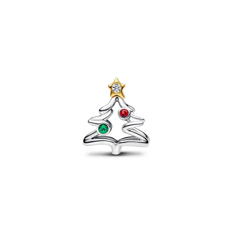 Pandora Kerstboom Bedel bicolor zilver en goudverguld 764248C01