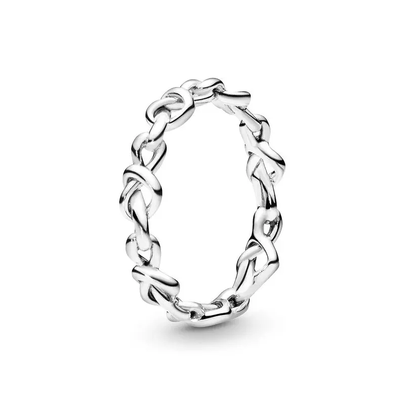 Pandora Knotted Hearts Ring zilver 198018