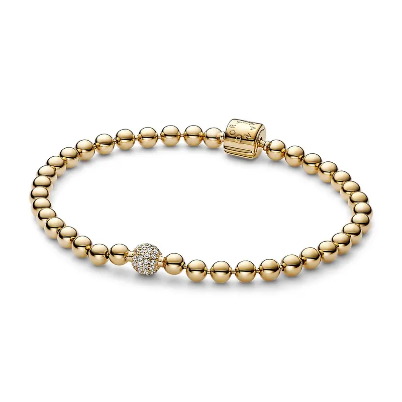 Pandora Kralen & pavé armband goudverguld 568342C01