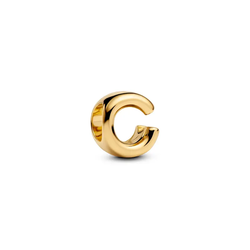 Pandora Letter C Alfabetbedel goudverguld 763949C00