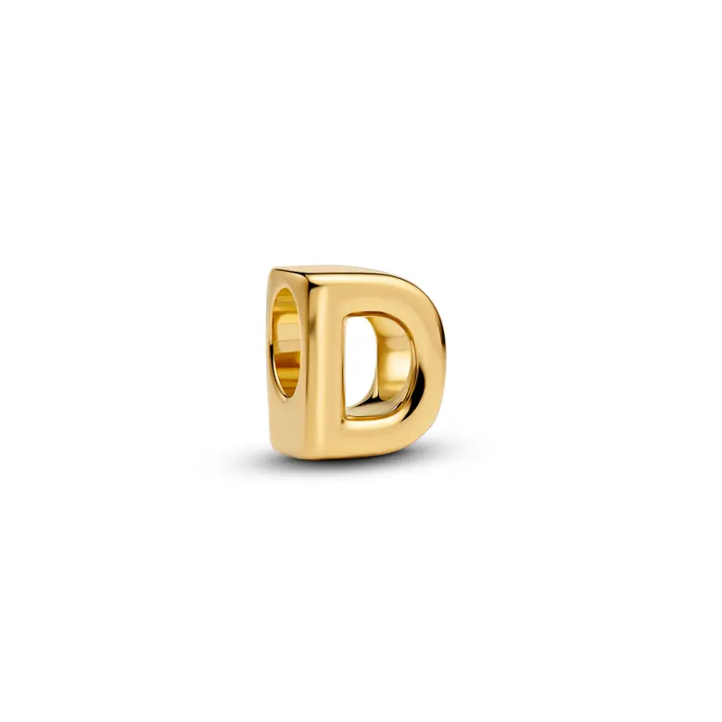 Pandora Letter D Alfabetbedel goudverguld 763950C00