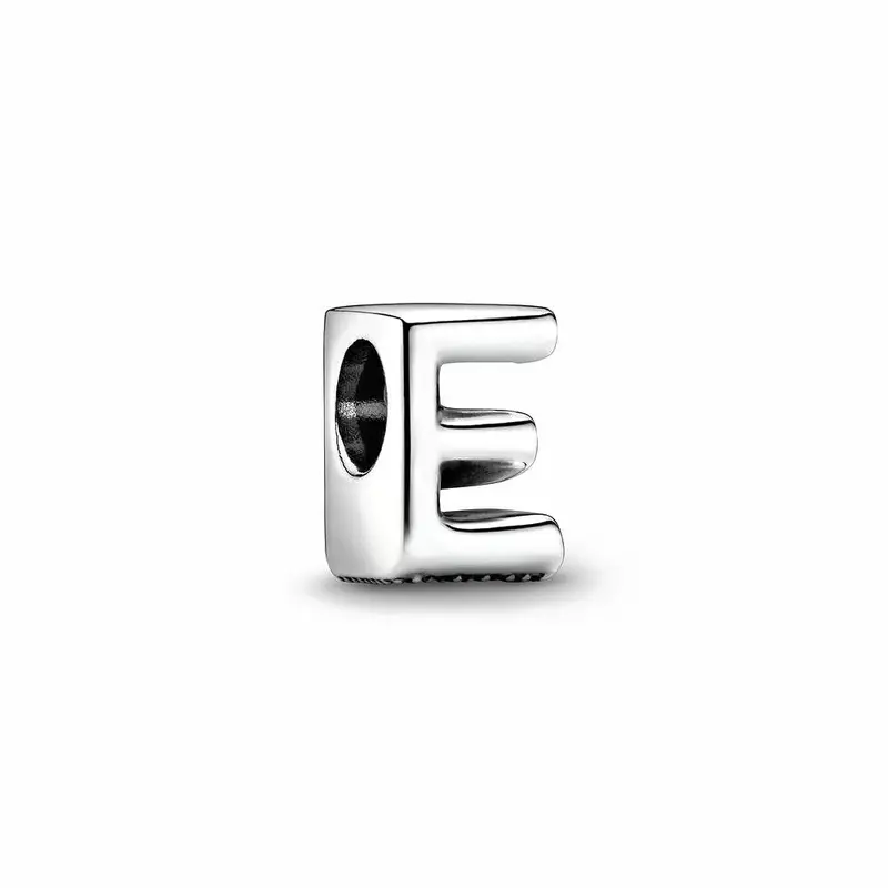 Pandora Letter E Alfabetbedel zilver 797459