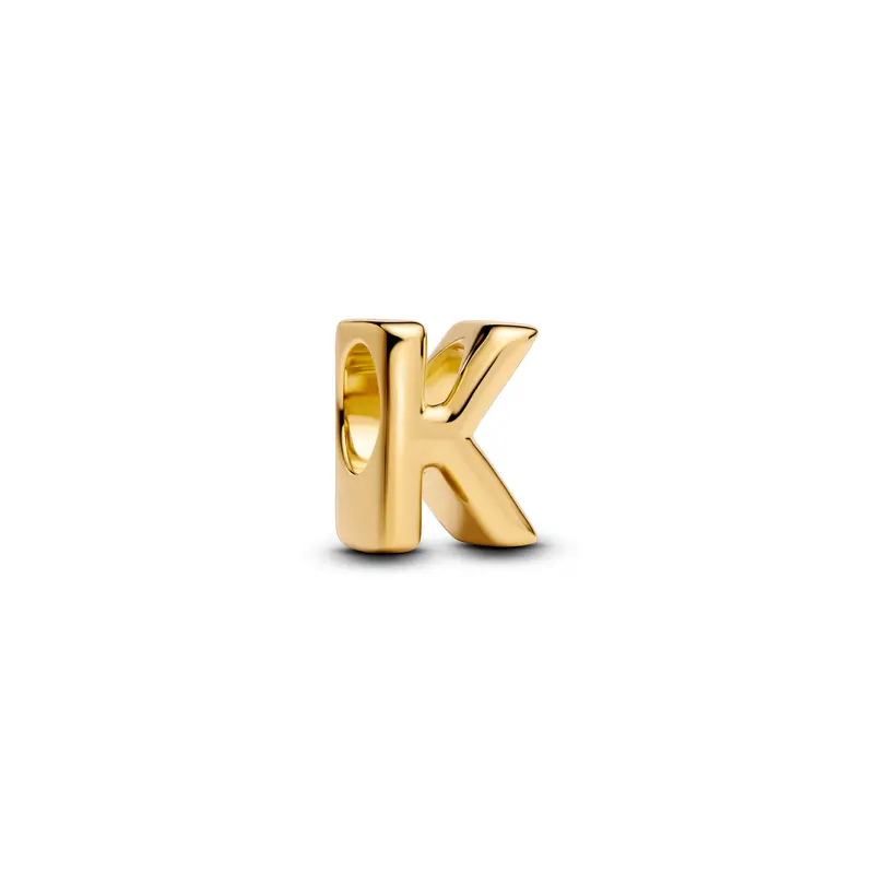 Pandora Letter K Alfabetbedel goudverguld 763957C00