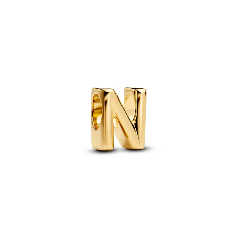 Pandora Letter N Alfabetbedel goudverguld 763960C00