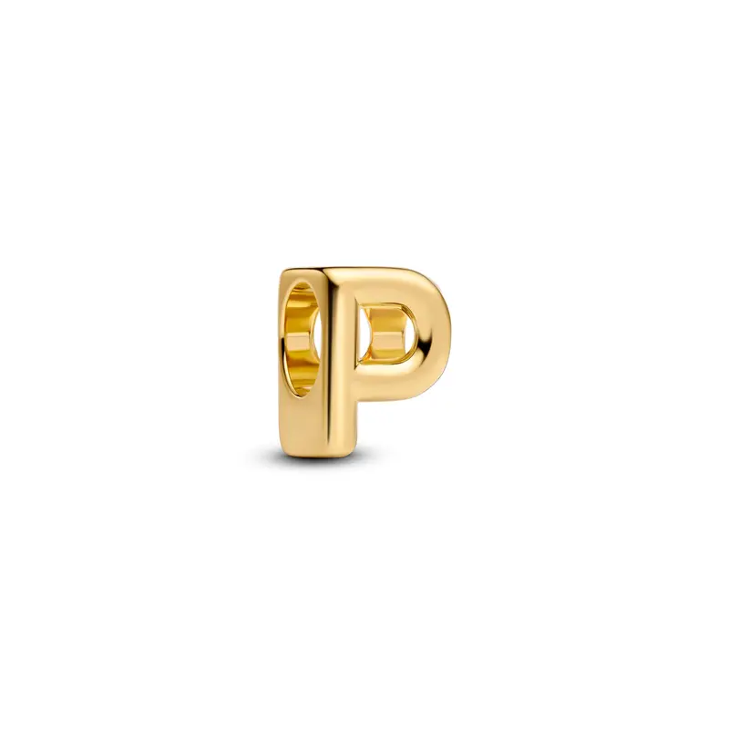 Pandora Letter P Alfabetbedel goudverguld 763962C00