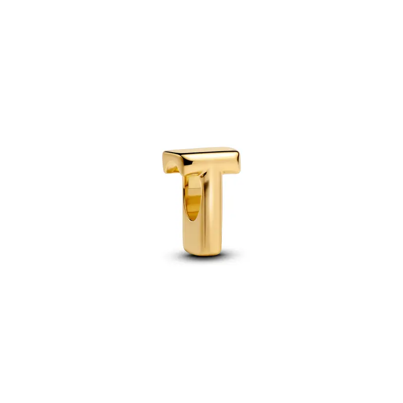 Pandora Letter T Alfabetbedel goudverguld 763966C00