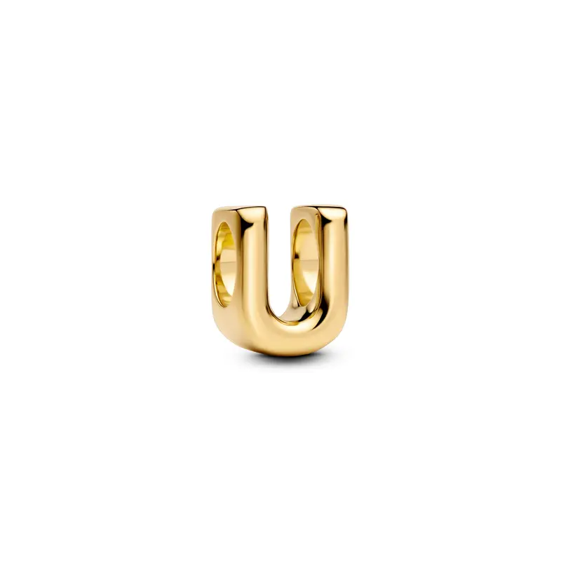 Pandora Letter U Alfabetbedel goudverguld 763967C00