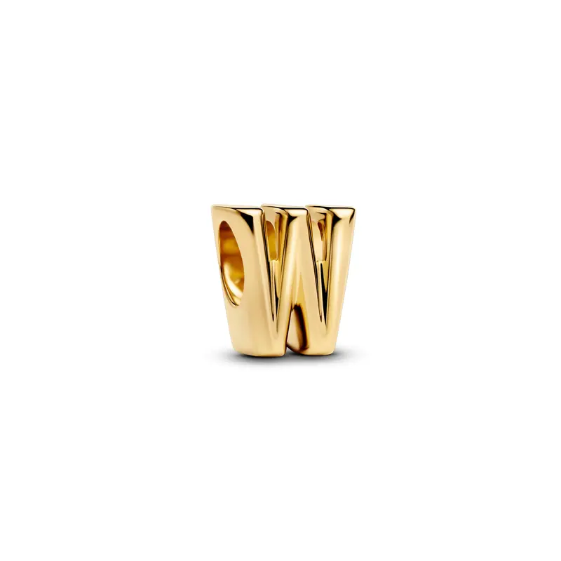 Pandora Letter W Alfabetbedel goudverguld 763969C00