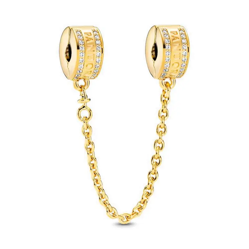 Pandora Logo veiligheidsketting clip goudverguld 768642C01