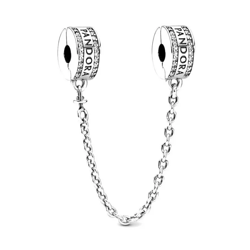 Pandora Logo Veiligheidsketting Clip zilver 792057CZ
