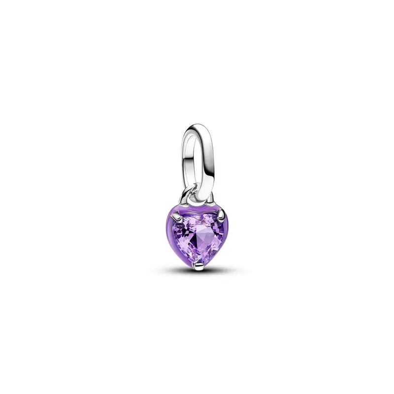 Pandora ME Paarse Chakra Hart Mini Hangende Bedel zilver 793042C04