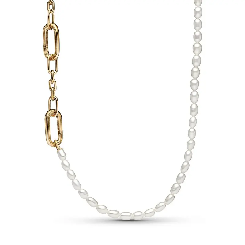 Pandora ME Slanke Ketting met Gecultiveerde Zoetwaterparel goudverguld 362302C01