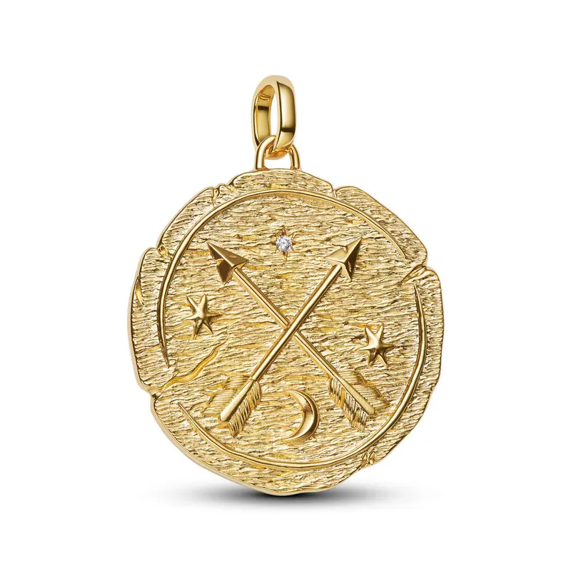 Pandora Medaillionbedel oversized gekruiste pijlen goudverguld 764084C01
