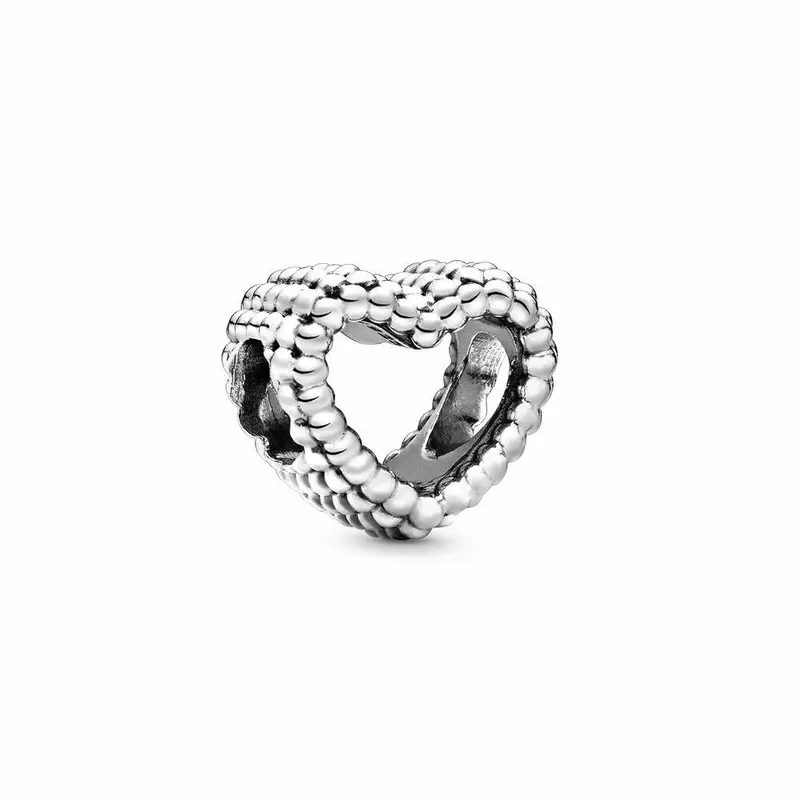 Pandora Met Kralen Bezet Open Hart Bedel zilver 797516