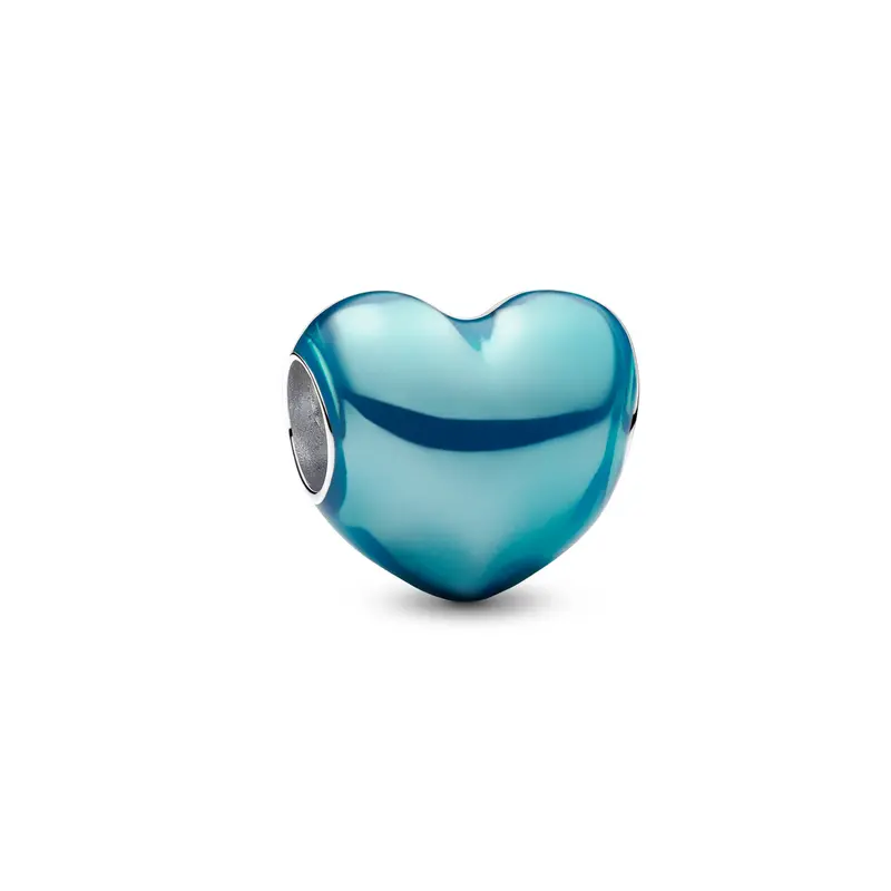 Pandora Metallic Hemelsblauwe Hart Bedel zilver 793337C06