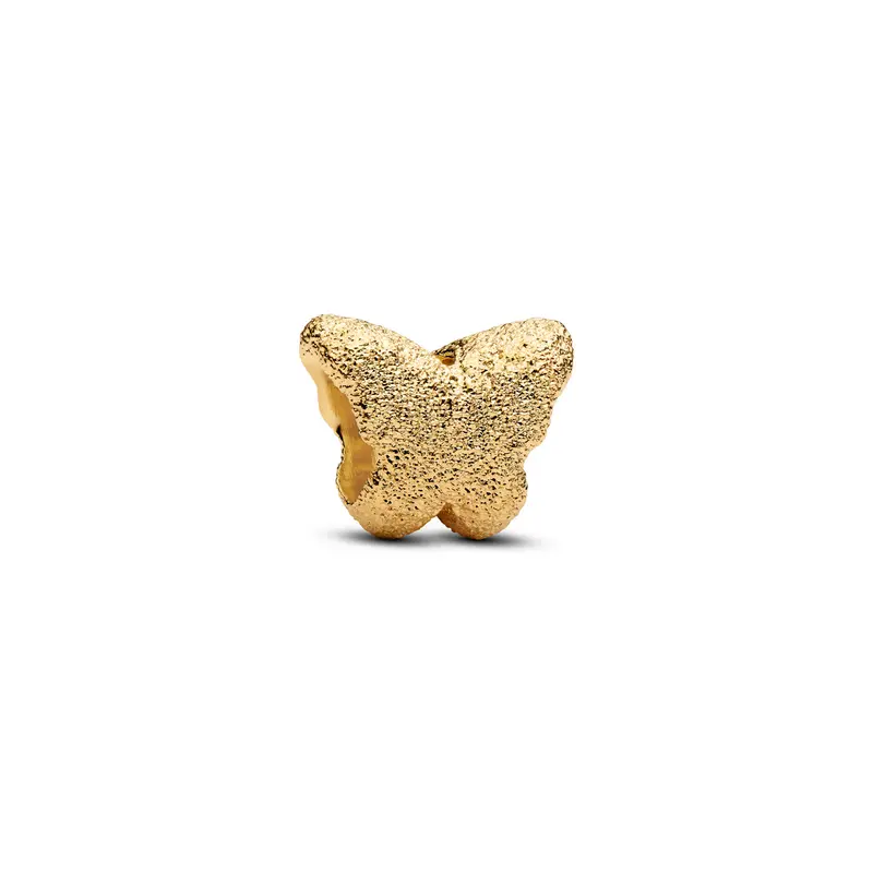 Pandora Minibedel getextureerde vlinder goudverguld 764046C00