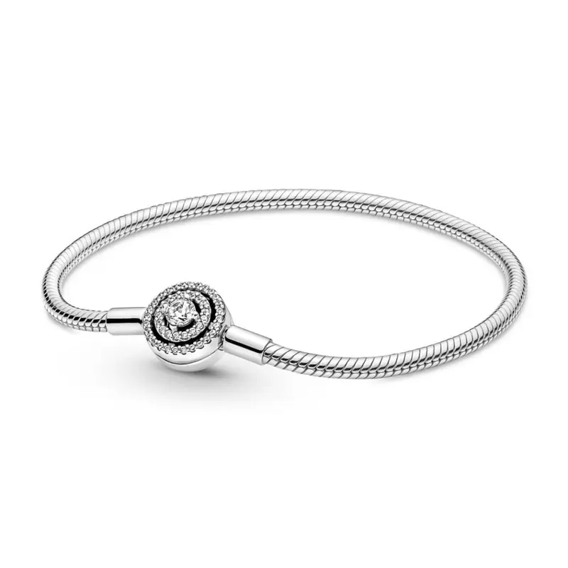 Pandora Moments Stralenkrans Snake Chain Armband zilver 590038C01