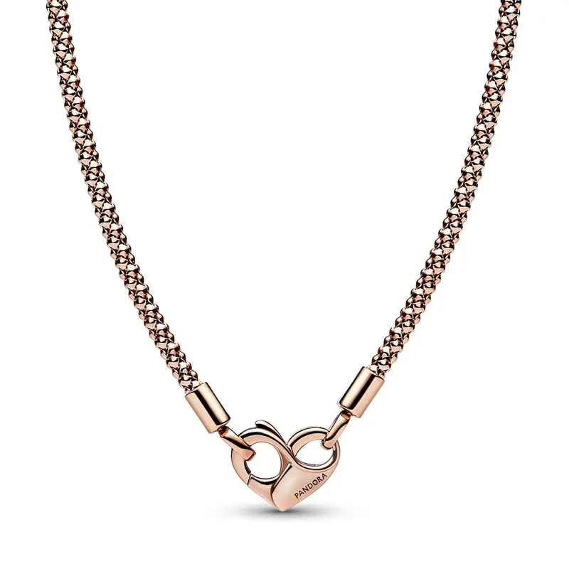 Pandora Moments studded schakelketting roségoudverguld 382451C00