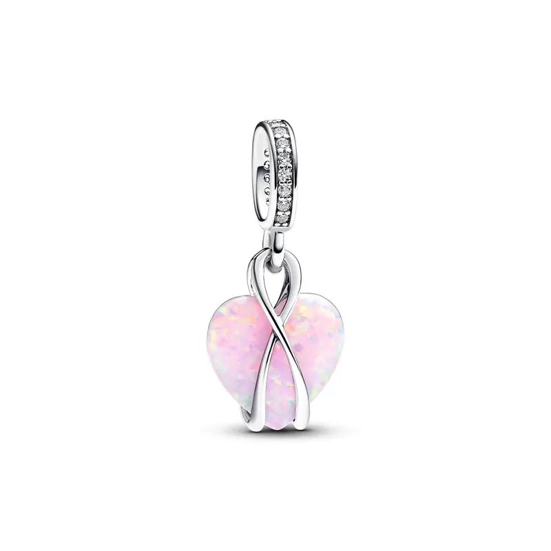 Pandora Mum Opalescent Hart Hangende Bedel zilver 793202C01