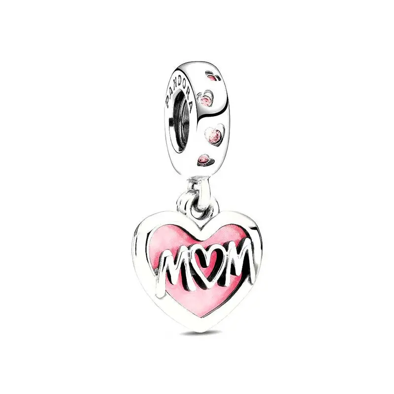 Pandora Mum Script Heart Hangende Bedel zilver 798887C01
