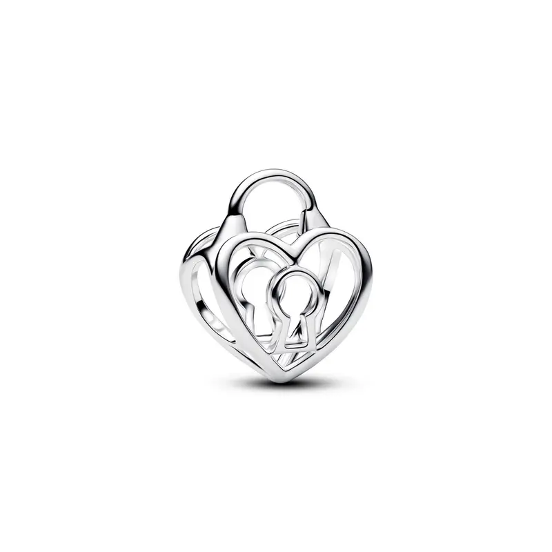 Pandora Opengewerkt Hart Hangslot Bedel zilver 794358C00