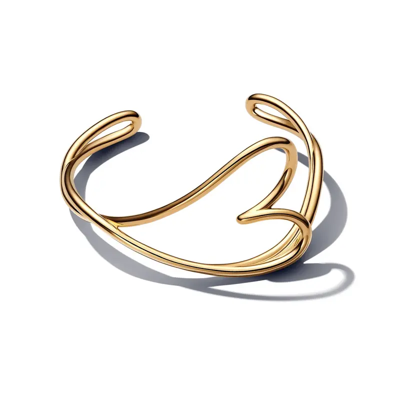 Pandora Organisch Gevormde Hart Bangle goudverguld 563808C00