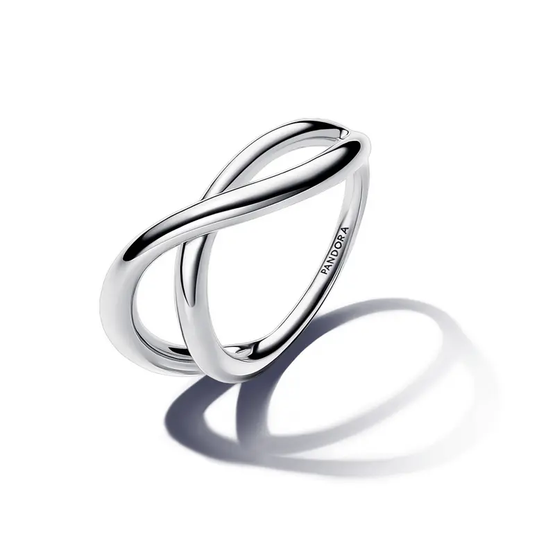 Pandora Organisch Gevormde Infinity Ring zilver 193318C00