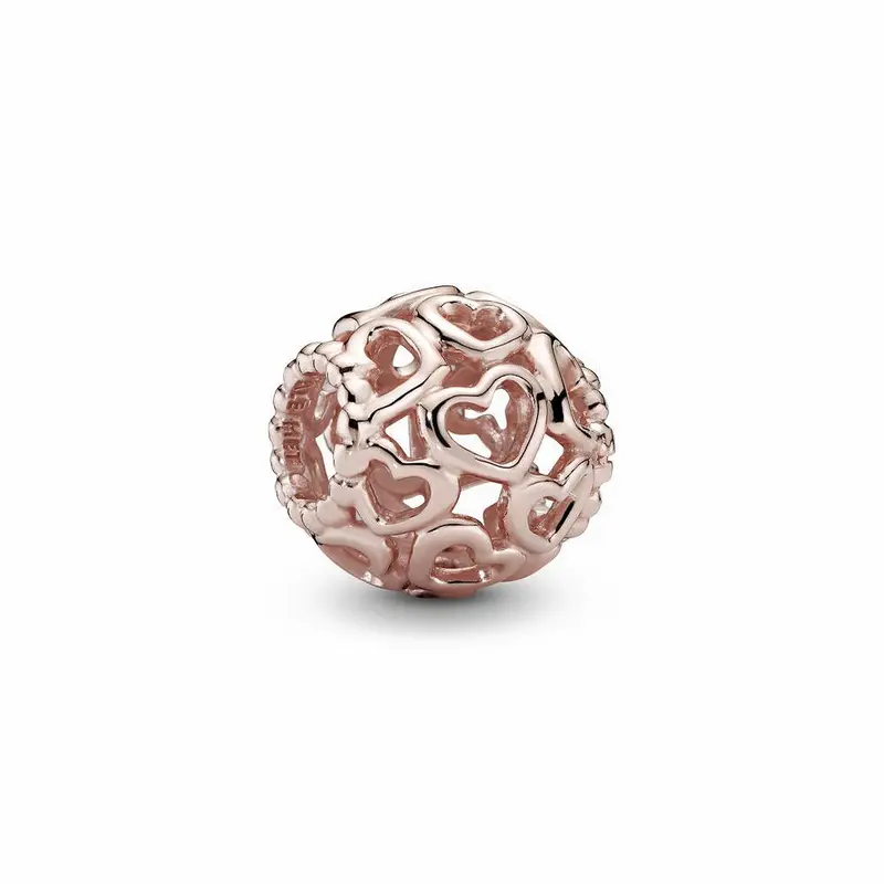 Pandora Overal Harten Bedel roségoudverguld 780964