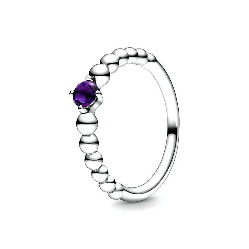 Pandora Paarse Kralenring zilver 198867C03