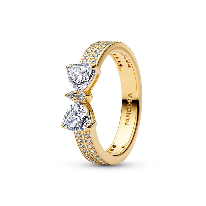 Pandora Pavé Strik Ring Goud 163555C01