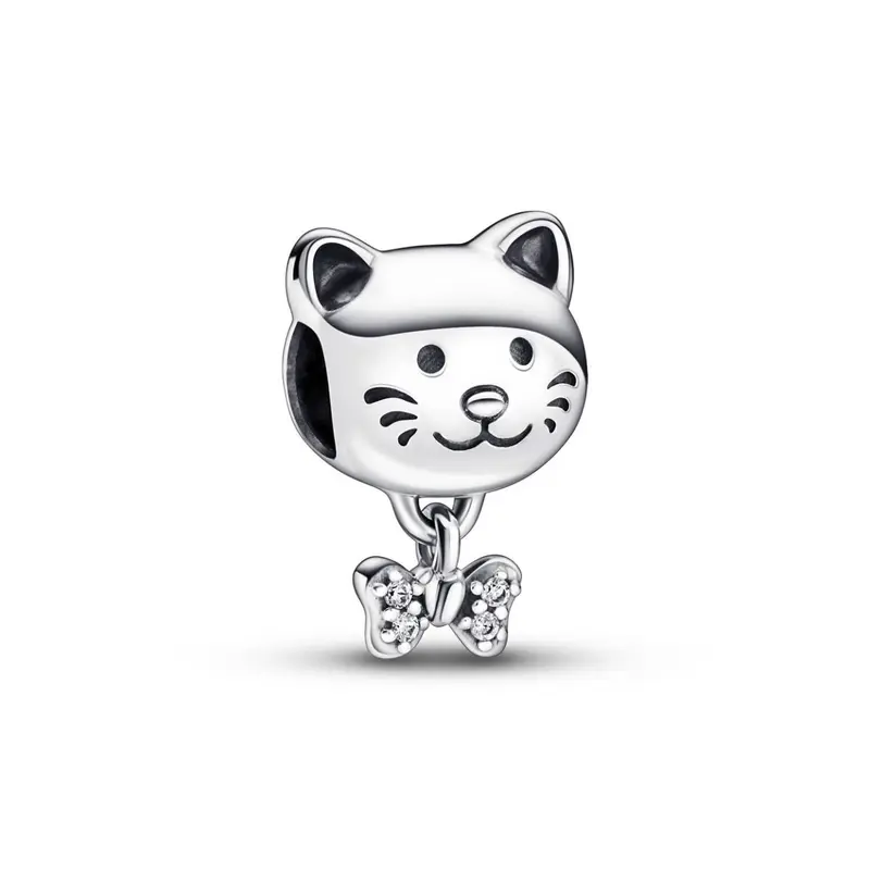 Pandora Pet Cat & Bow Bedel zilver 792255C01