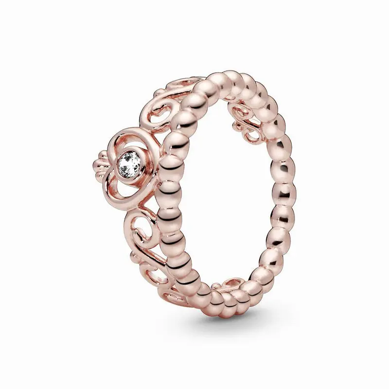 Pandora Princess Tiara Crown Ring roségoudverguld 180880CZ