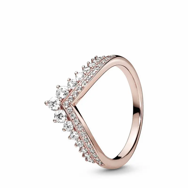 Pandora Prinses Wishbone Ring roségoudverguld 187736CZ